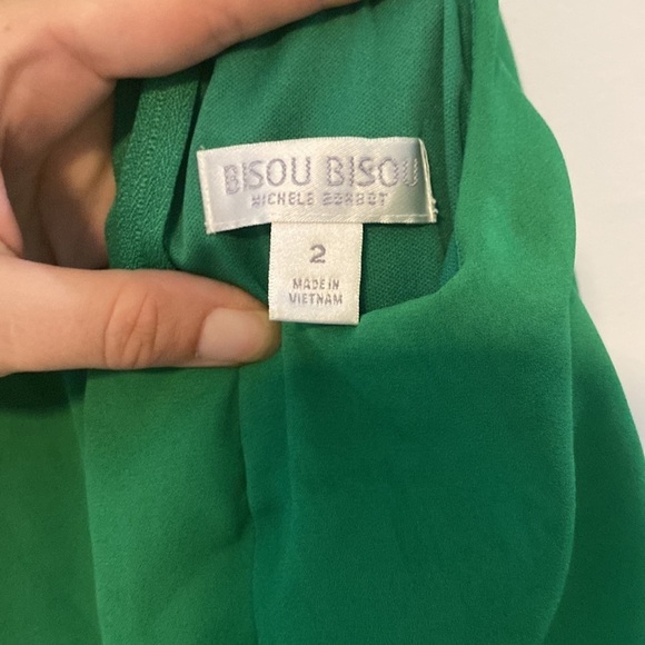 Bisou Bisou by Michele Bohbot, Sleeveless Flowy Green Dress - Picture 11 of 11